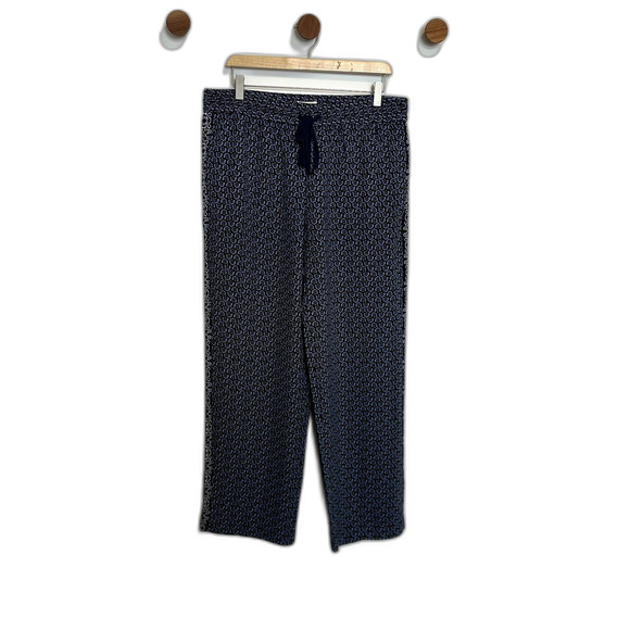 Ann Taylor LOFT Womens Pants Size Medium Elastic-waist Blue Yellow Casual Spring - Picture 13 of 13